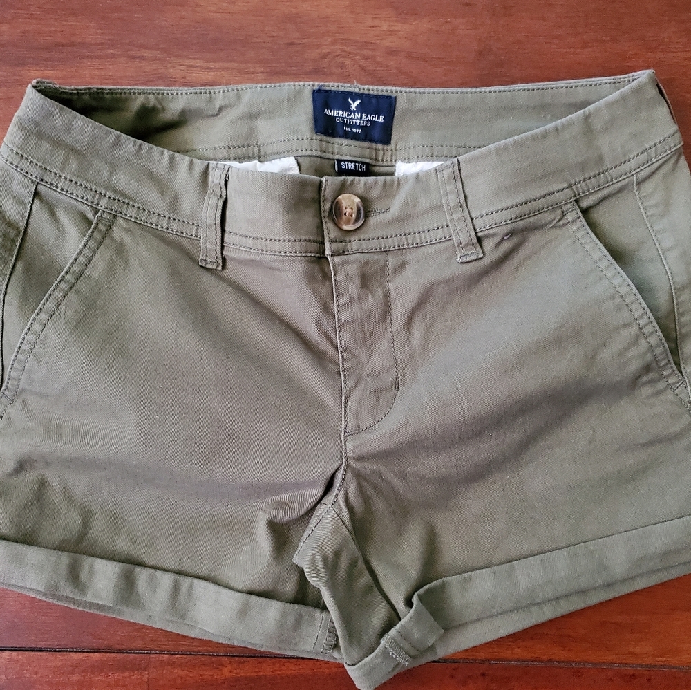 AE shorts, olive